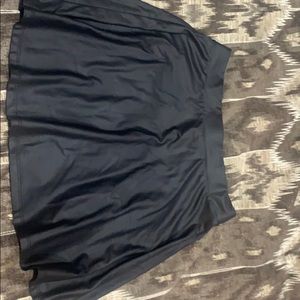 Faux leather mini skirt, some normal wear
